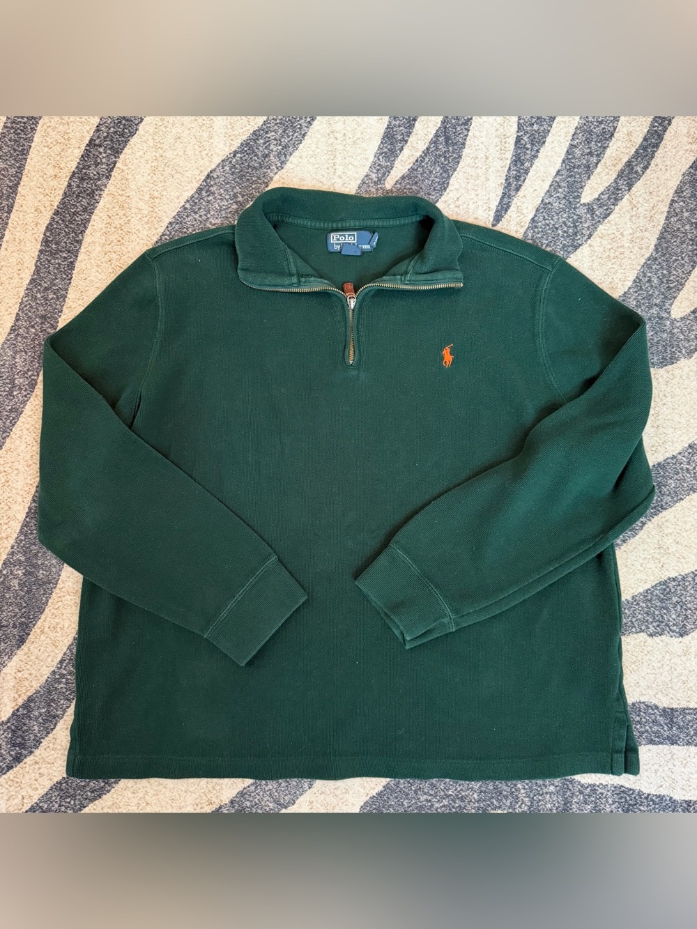 Men’s green polo Ralph Lauren 1/4 zip xl